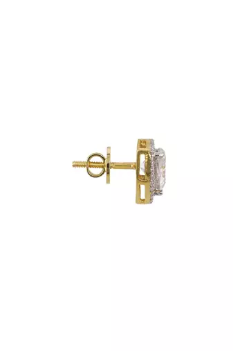 Gold plated stud earrings in sterling silver