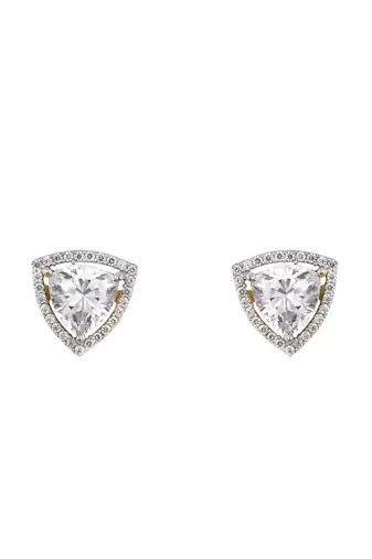 Gold plated stud earrings in sterling silver