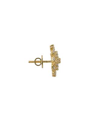 Gold plated stud earrings in sterling silver 2