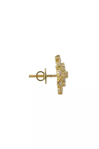 Gold plated stud earrings in sterling silver