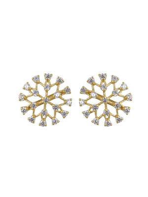 Gold plated stud earrings in sterling silver 3