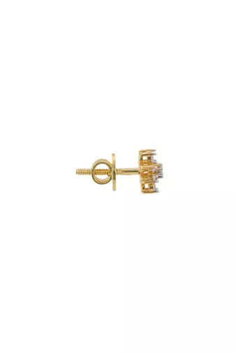 Gold plated stud earrings in sterling silver