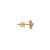 Gold plated stud earrings in sterling silver