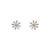 Gold plated stud earrings in sterling silver