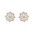 Gold plated stud earrings in sterling silver