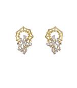 Gold plated stud earrings in sterling silver