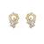 Gold plated stud earrings in sterling silver