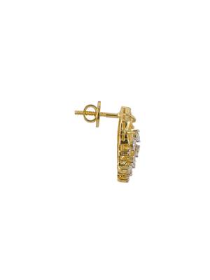Gold plated stud earrings in sterling silver 3