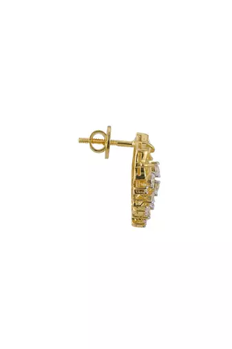 Gold plated stud earrings in sterling silver