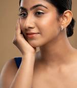 Gold plated stud earrings in sterling silver