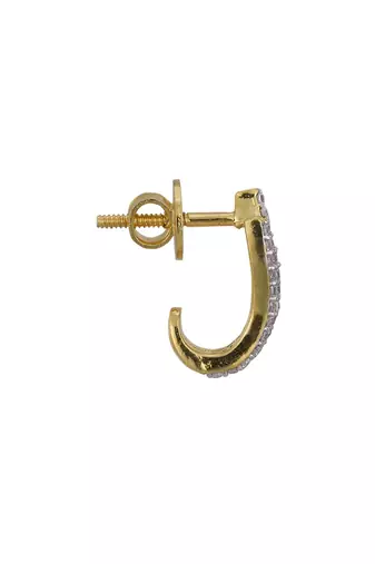Gold plated stud earrings in sterling silver