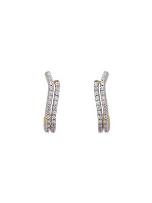 Gold plated stud earrings in sterling silver 3