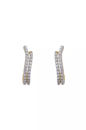 Gold plated stud earrings in sterling silver