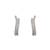 Gold plated stud earrings in sterling silver