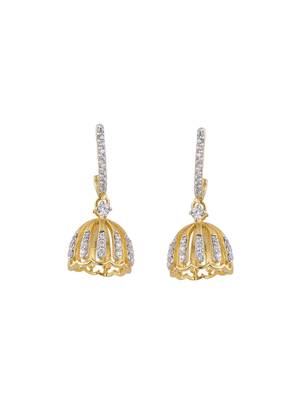 Gold plated dangler earrings in sterling silver 2