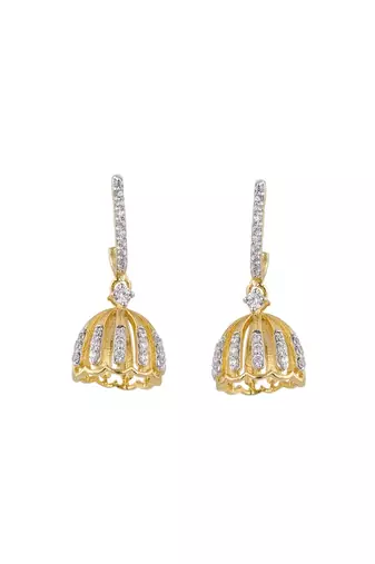 Gold plated dangler earrings in sterling silver