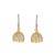 Gold plated dangler earrings in sterling silver