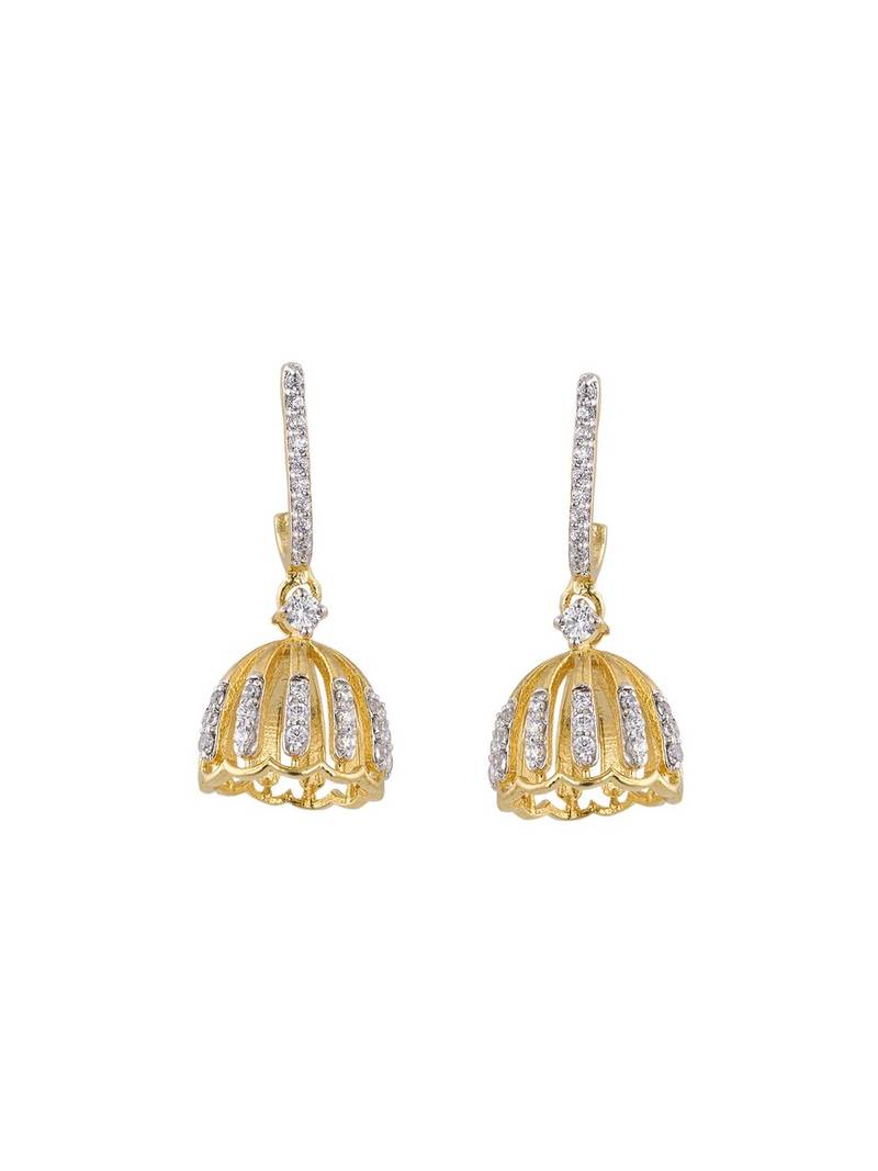 Gold plated dangler earrings in sterling silver