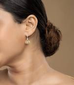 Gold plated dangler earrings in sterling silver