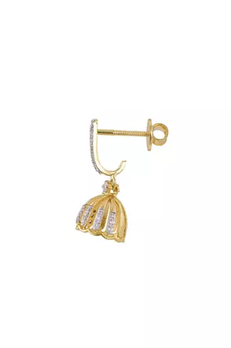 Gold plated dangler earrings in sterling silver