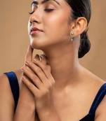 Gold plated dangler earrings in sterling silver