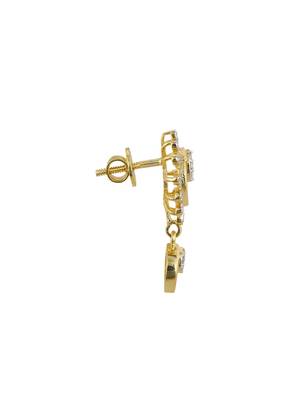Gold plated dangler earrings in sterling silver 3