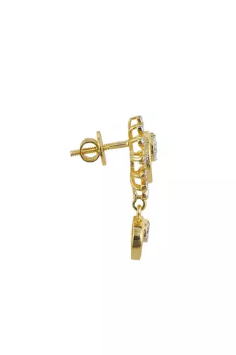 Gold plated dangler earrings in sterling silver
