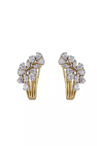 Gold plated earrings in sterling silver