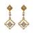 Gold plated dangler earrings in sterling silver