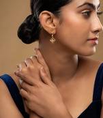 Gold plated dangler earrings in sterling silver