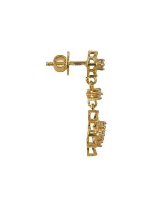 Gold plated dangler earrings in sterling silver 3