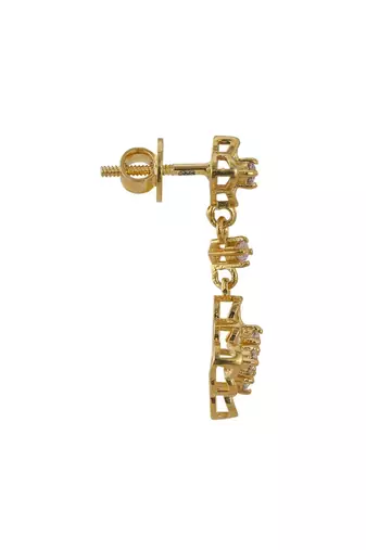 Gold plated dangler earrings in sterling silver