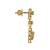 Gold plated dangler earrings in sterling silver