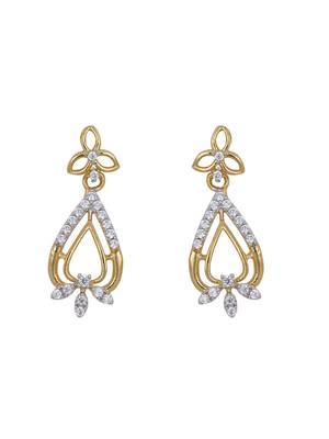 Gold plated dangler earrings in sterling silver 2