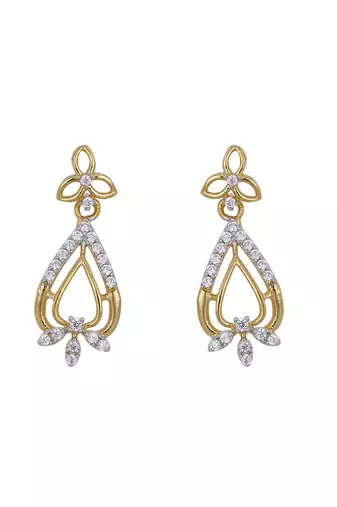 Gold plated dangler earrings in sterling silver