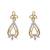 Gold plated dangler earrings in sterling silver