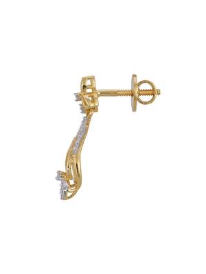 Gold plated dangler earrings in sterling silver 3