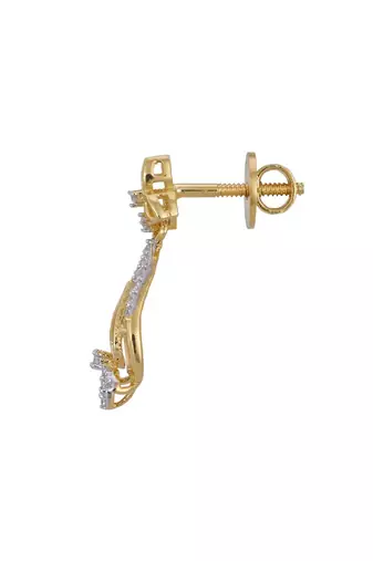 Gold plated dangler earrings in sterling silver
