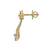 Gold plated dangler earrings in sterling silver