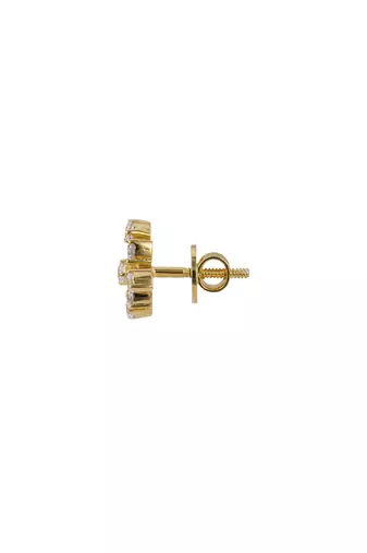 Gold plated stud earrings in sterling silver