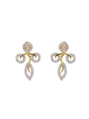Gold plated stud earrings in sterling silver 2