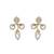 Gold plated stud earrings in sterling silver