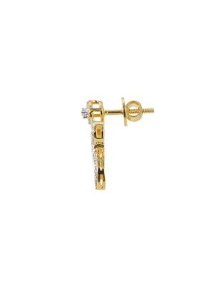 Gold plated stud earrings in sterling silver 3