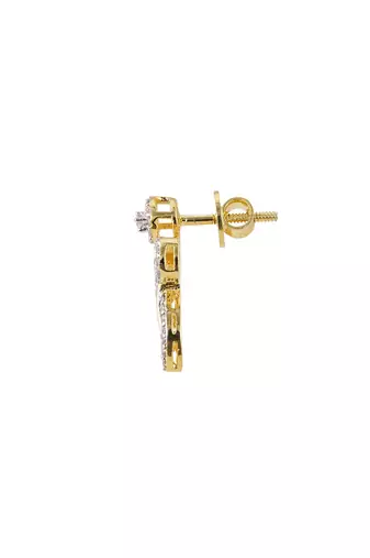 Gold plated stud earrings in sterling silver