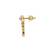 Gold plated stud earrings in sterling silver