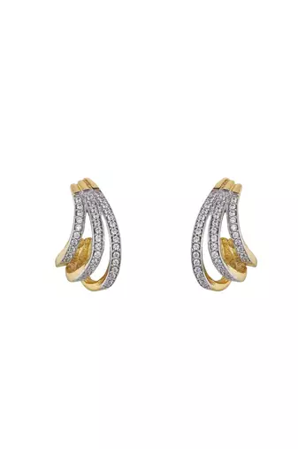 Gold plated earrings in sterling silver