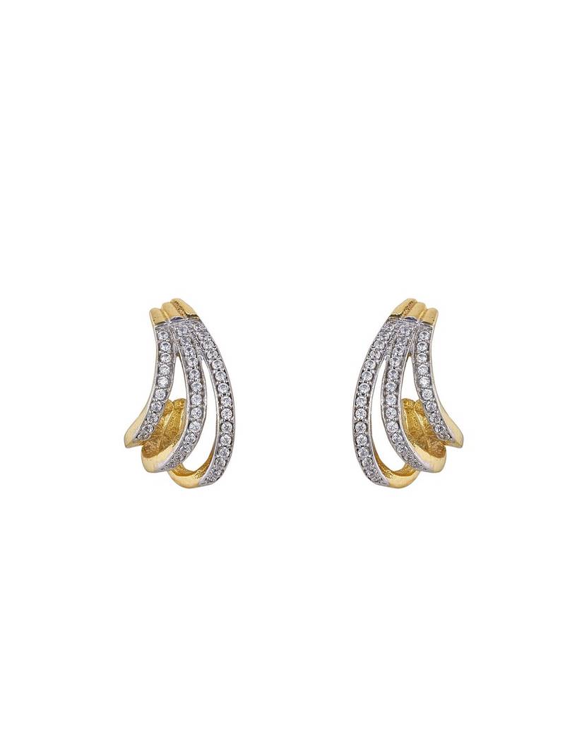 Gold plated earrings in sterling silver