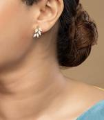 Gold plated stud earrings in sterling silver