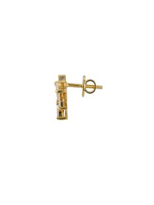 Gold plated stud earrings in sterling silver 2
