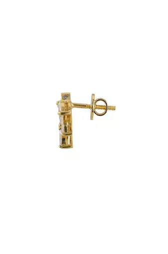 Gold plated stud earrings in sterling silver